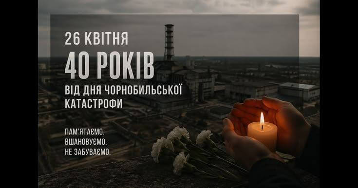40 років від дня Чорнобильської катастрофи
